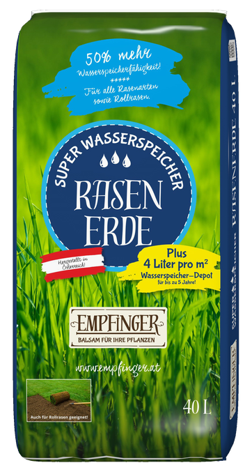 Super Wasserspeicher Rasenerde Empfinger Rindenmulch
